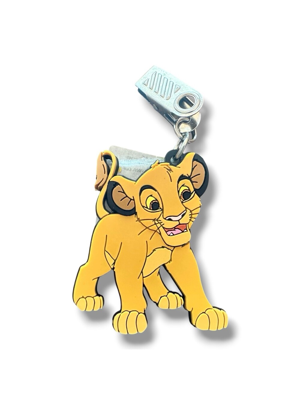 VTG Disney Applause Lion King Simba Vinyl CLIP ON for Coat Jacket Keychain NOS